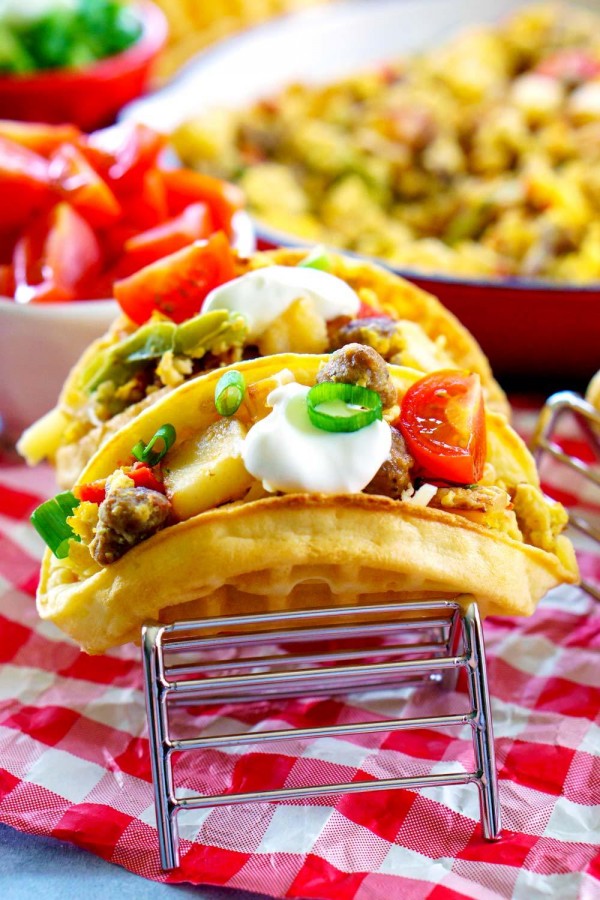 Breakfast Waffle Tacos